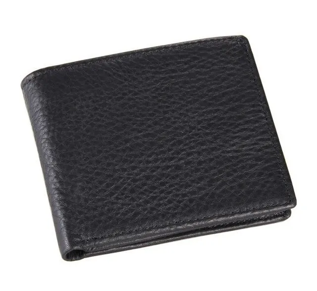 Men Genuine Leather Wallet with Coin and Card Pockets