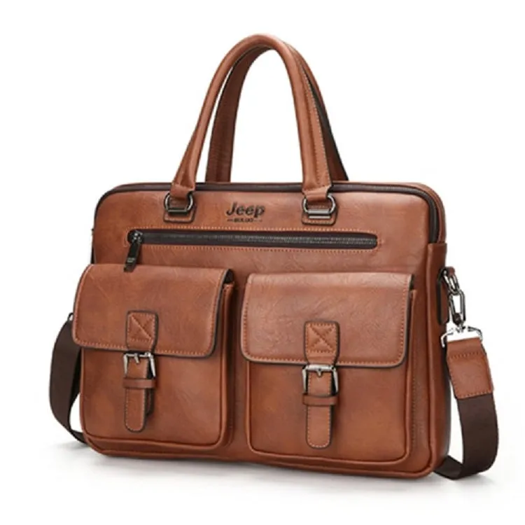 Men's Leather Briefcase For 14 Inch Laptop | Shoulder Bag