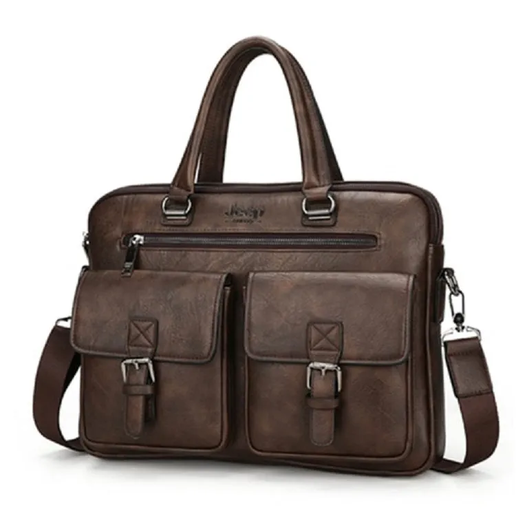 Men's Leather Briefcase For 14 Inch Laptop | Shoulder Bag