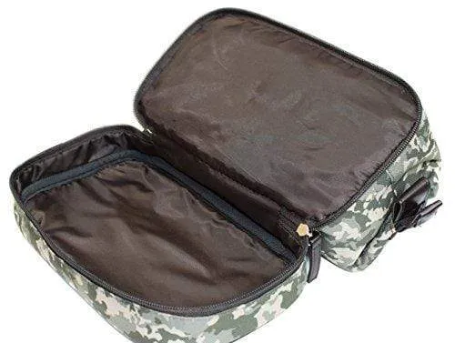 Men's Waterproof Camo Toiletry Bag Grooming & Shaving Travel Kit Case