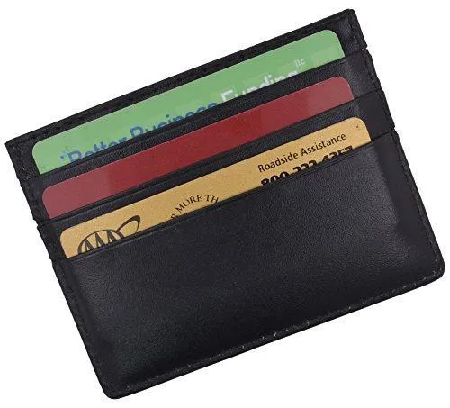 Moga Slim Leather Wallet Credit Card Case Sleeve Card Holder With ID Window