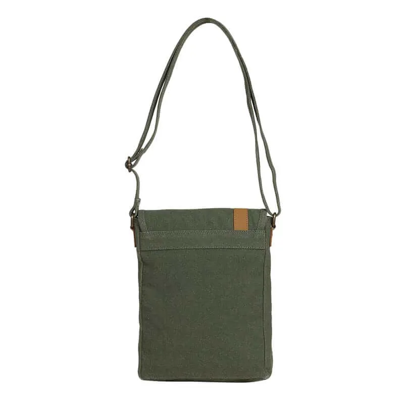 Mona B - Unisex Canvas Messenger Crossbody Bag: Delta