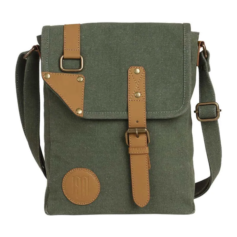 Mona B - Unisex Canvas Messenger Crossbody Bag: Delta