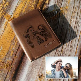 Personalized Photo Leather Custom Wallets for Men