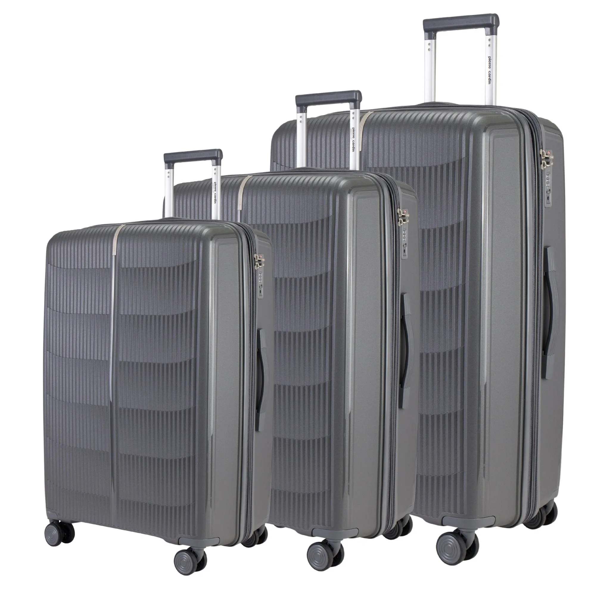 PP Suitcases Set Of 3 with Free Beauty Case-Green