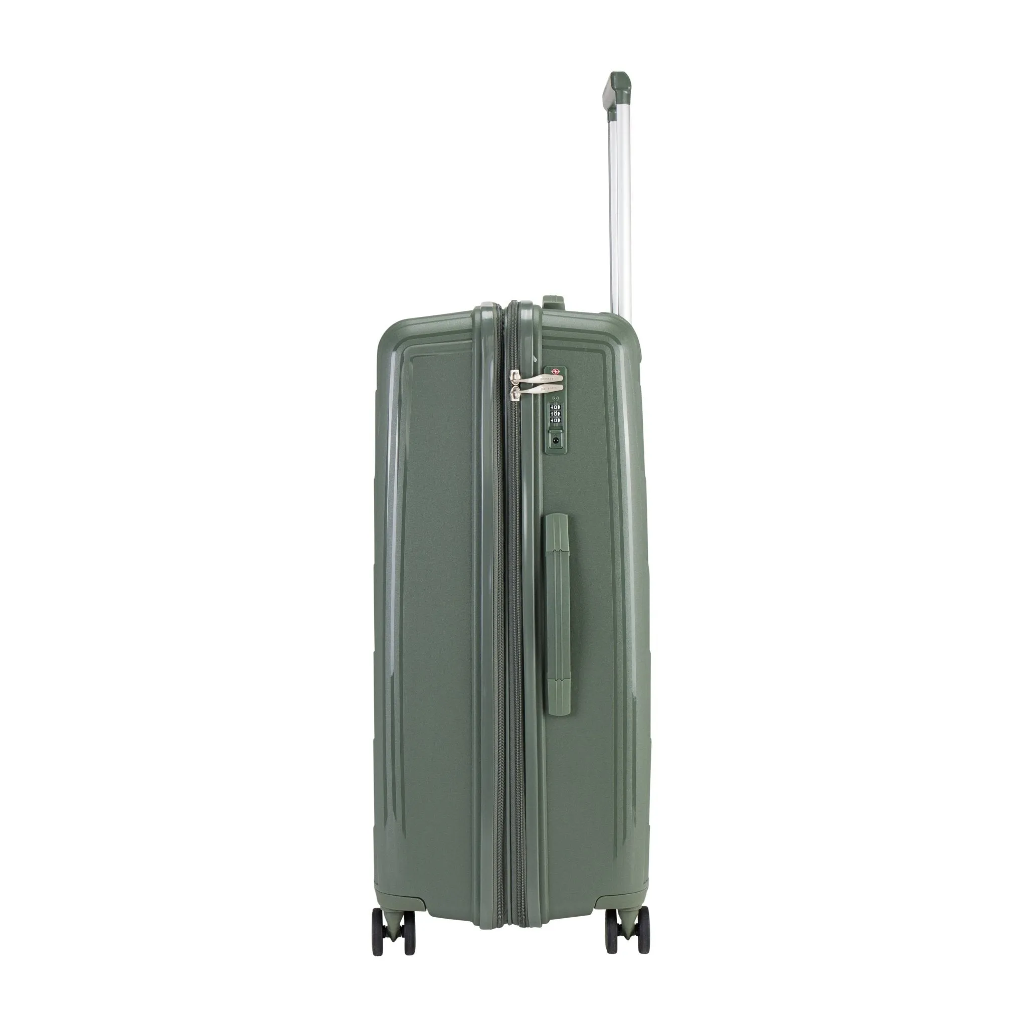 PP Suitcases Set Of 3 with Free Beauty Case-Green