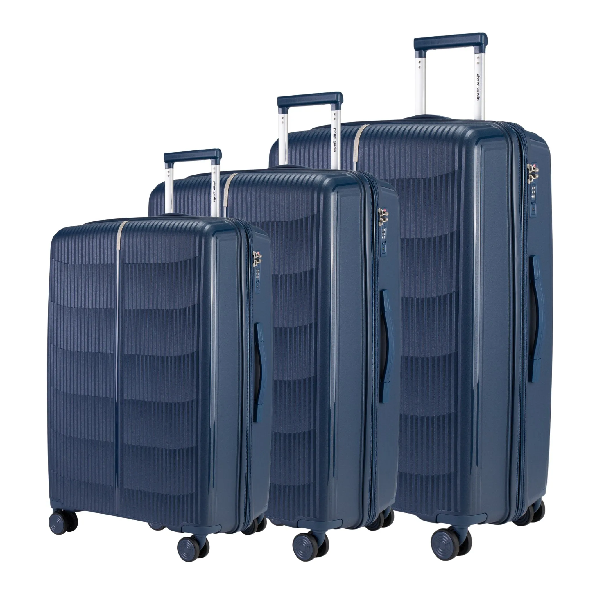 PP Suitcases Set Of 3 with Free Beauty Case-Green