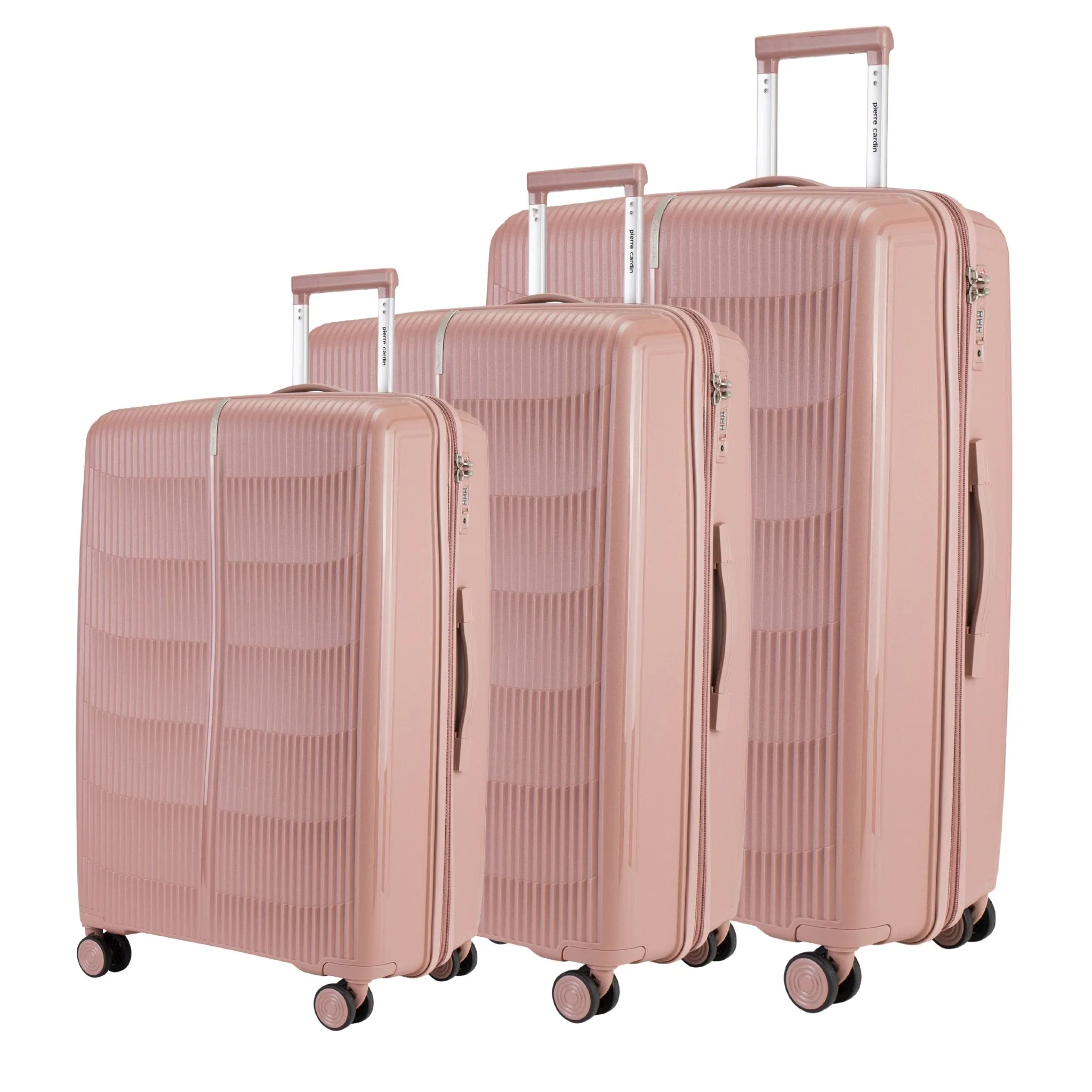 PP Suitcases Set Of 3 with Free Beauty Case-Green