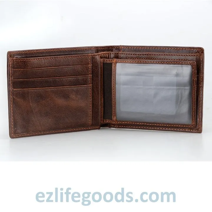 Practical Wallet for Men of Genuine Cow Leather