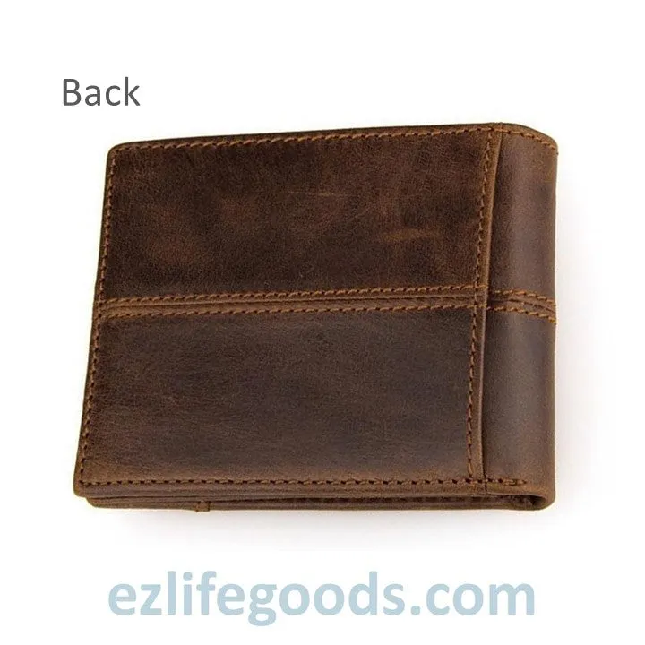 Practical Wallet for Men of Genuine Cow Leather