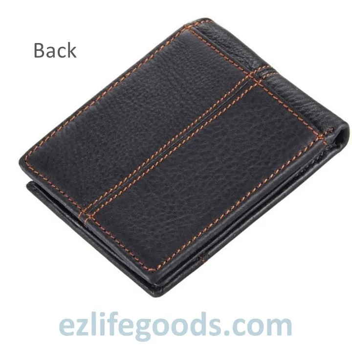 Practical Wallet for Men of Genuine Cow Leather