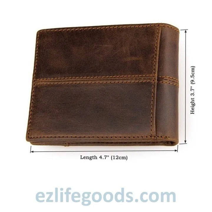 Practical Wallet for Men of Genuine Cow Leather