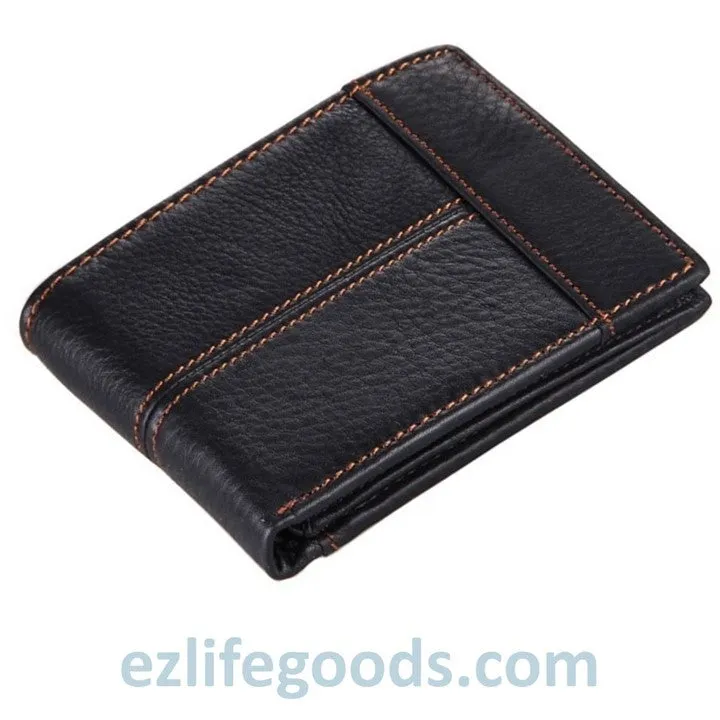 Practical Wallet for Men of Genuine Cow Leather