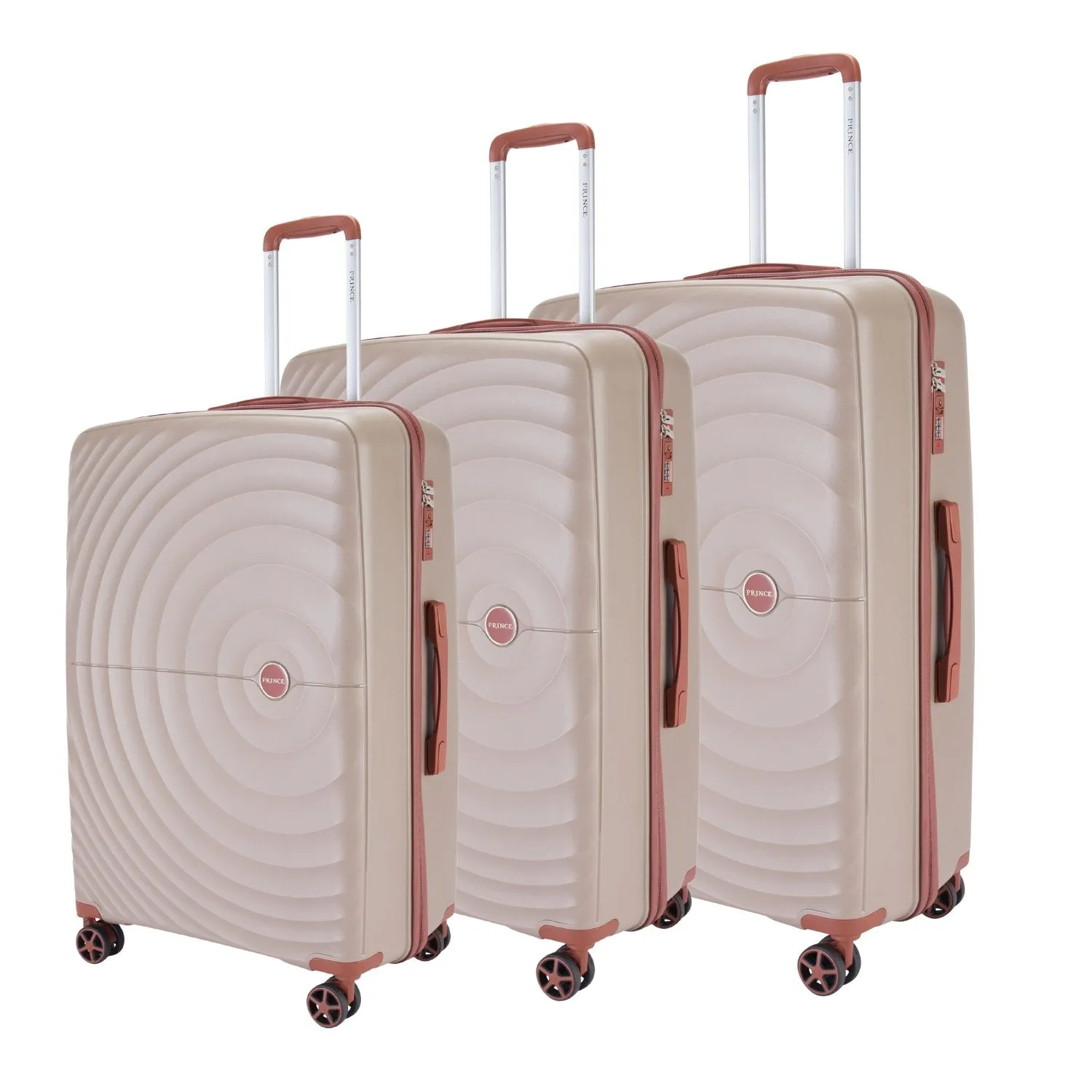 Prince Upright Suitcase Set of 3-Green PR16709