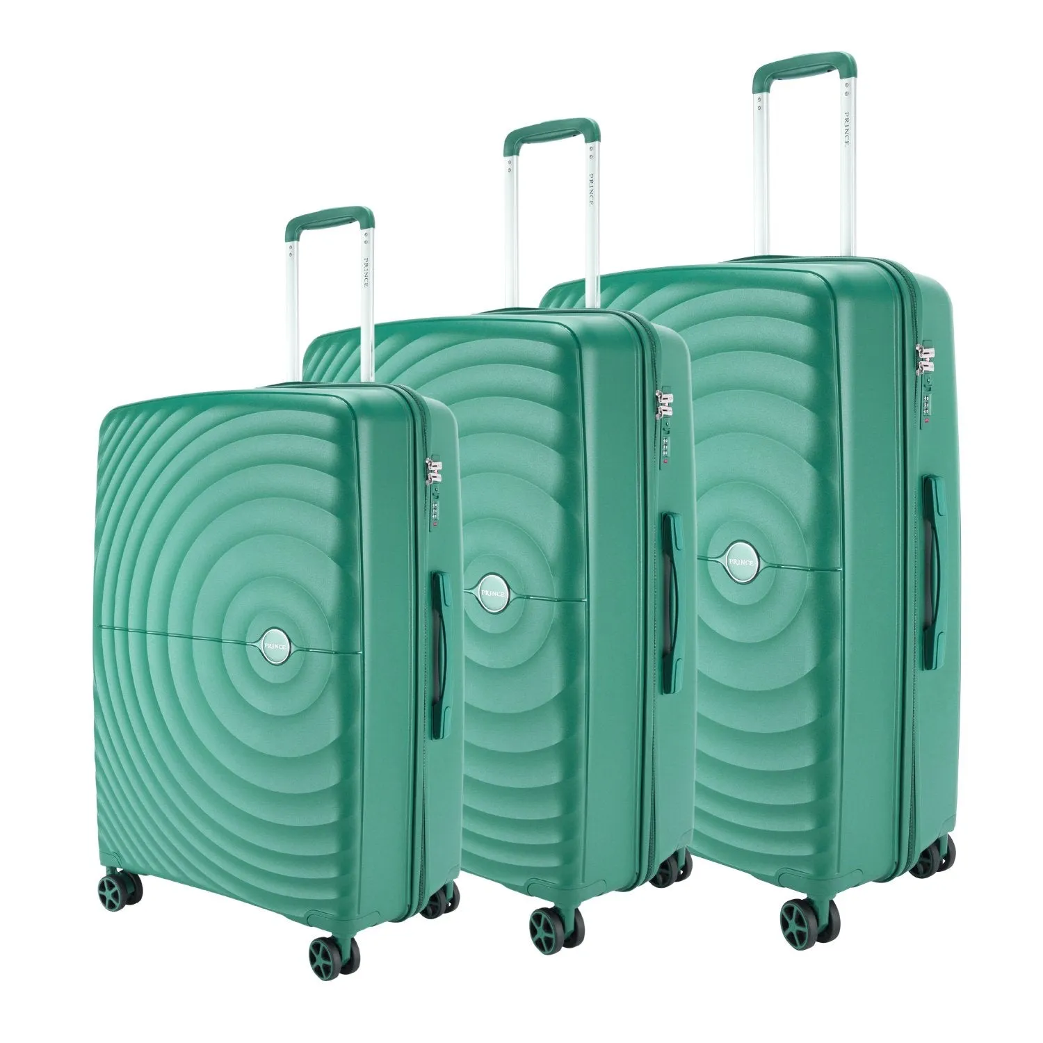 Prince Upright Suitcase Set of 3-Green PR16709