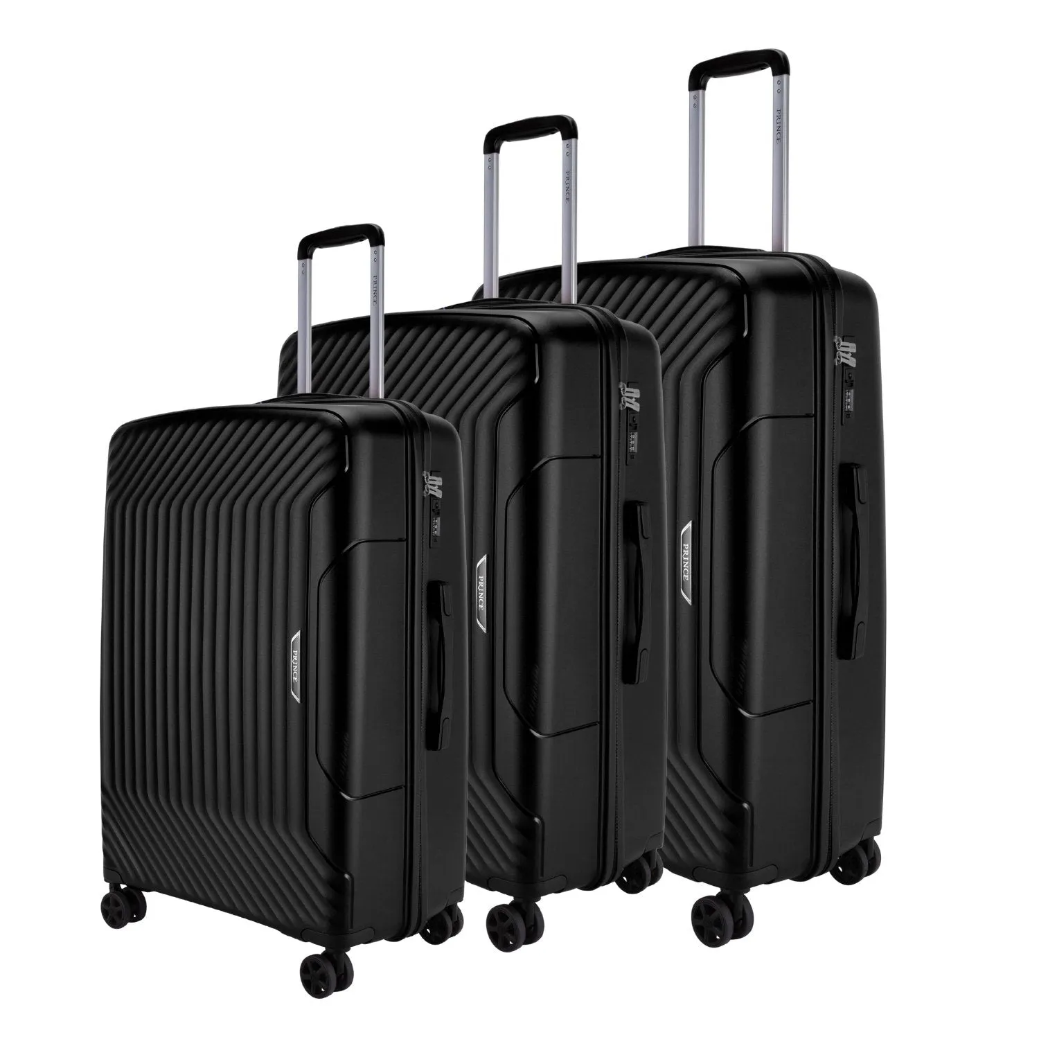 Prince Upright Suitcase Set of 3-Navy PR16708