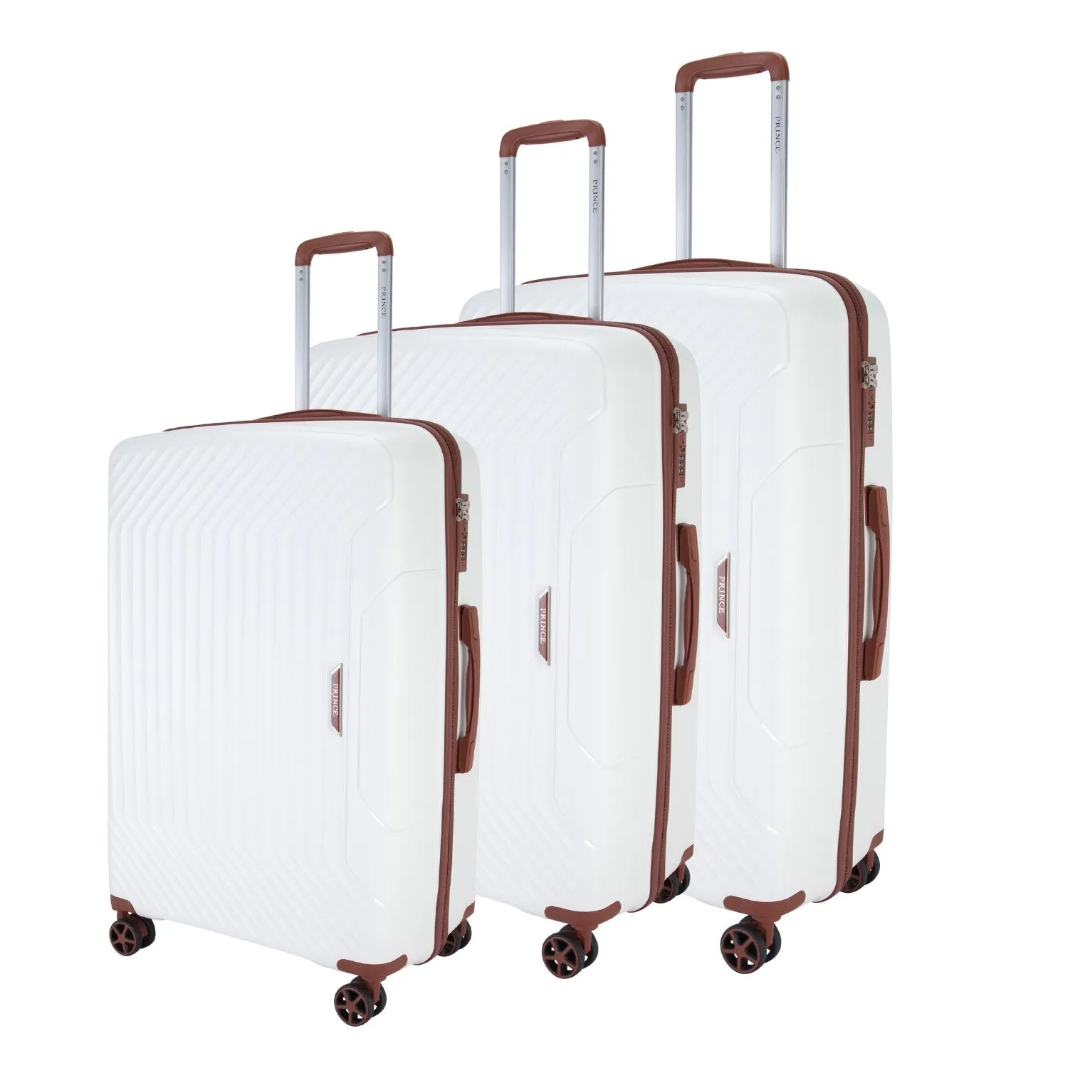 Prince Upright Suitcase Set of 3-Navy PR16708