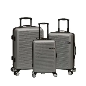 Skyline 3 pc abs non-expandable luggage set