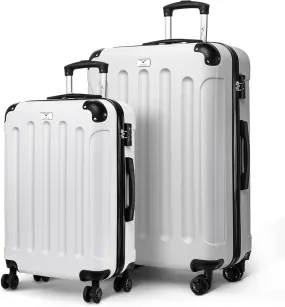 Skywander 2pc 24in & 28in Suitcase - White