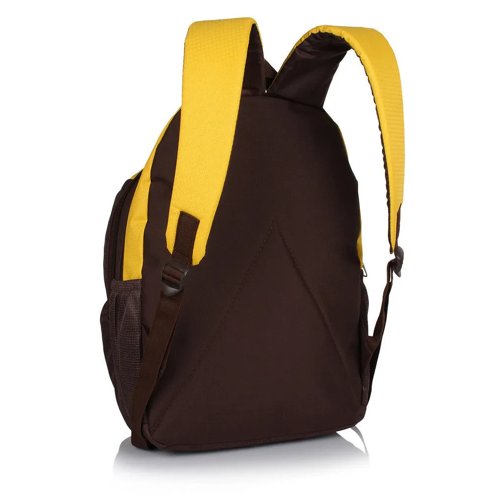 Suntop Buzz 25 L Free Size Backpack(Sunny Yellow and Chocolate Brown)