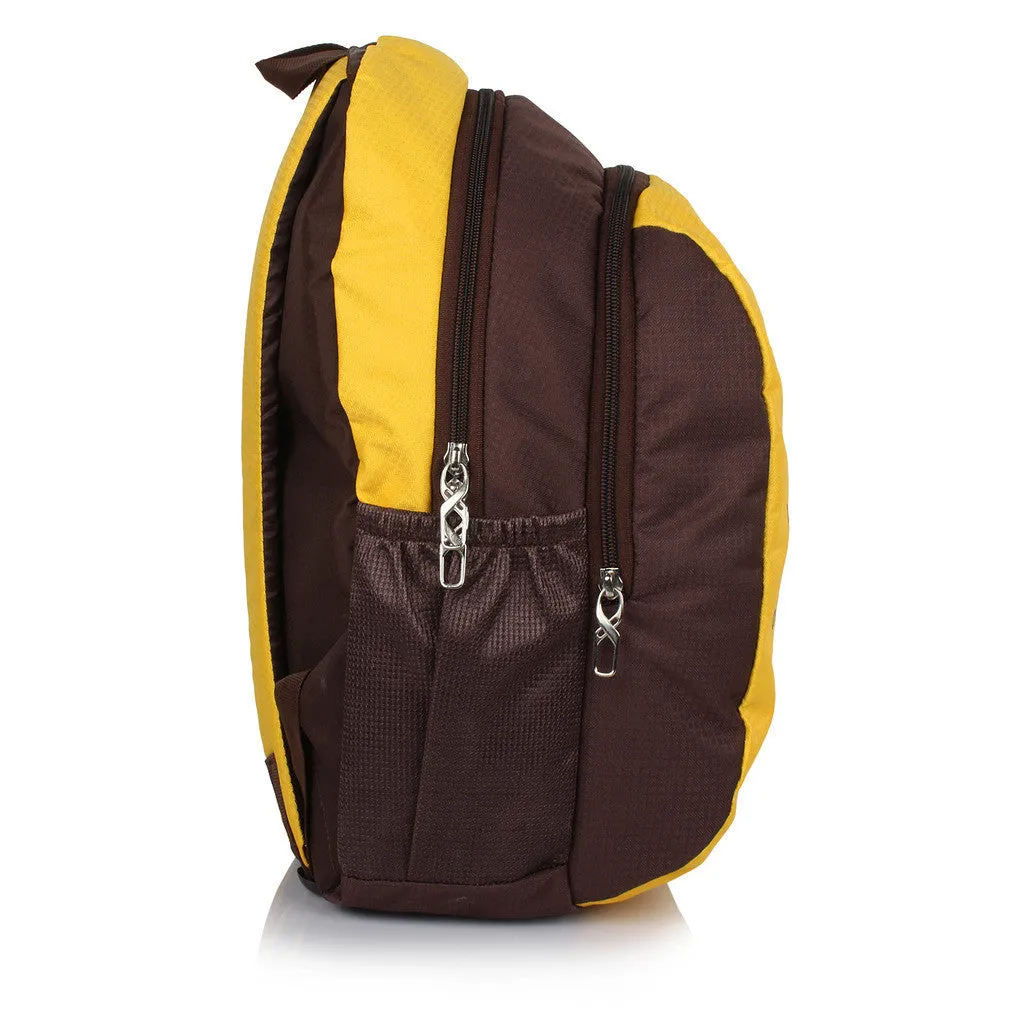 Suntop Buzz 25 L Free Size Backpack(Sunny Yellow and Chocolate Brown)