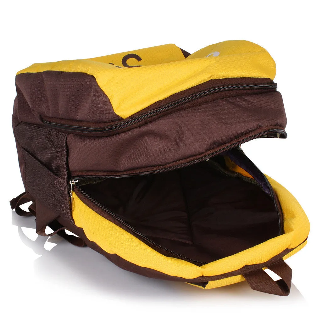 Suntop Buzz 25 L Free Size Backpack(Sunny Yellow and Chocolate Brown)