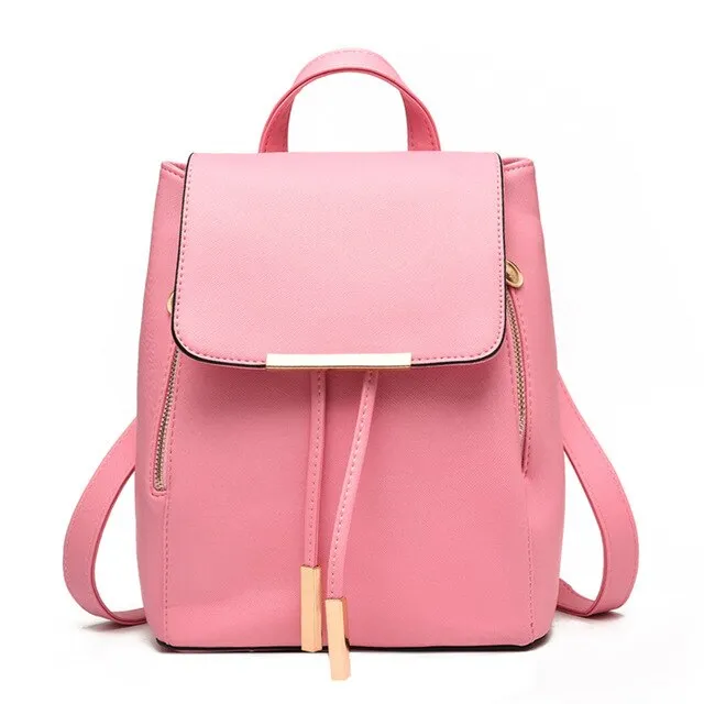 Trendy Artificial Leather Floral Backpack