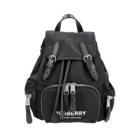 Trendy Inspired Burberry Nylon Small Backpack Black