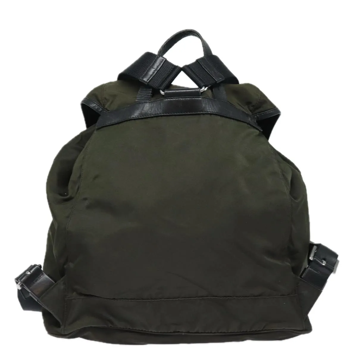 Trendy Inspired Prada Backpack Nylon Khaki Auth 78806