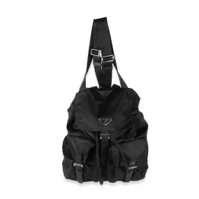 Trendy Inspired Prada Black Tessuto Nylon Small Logo Backpack