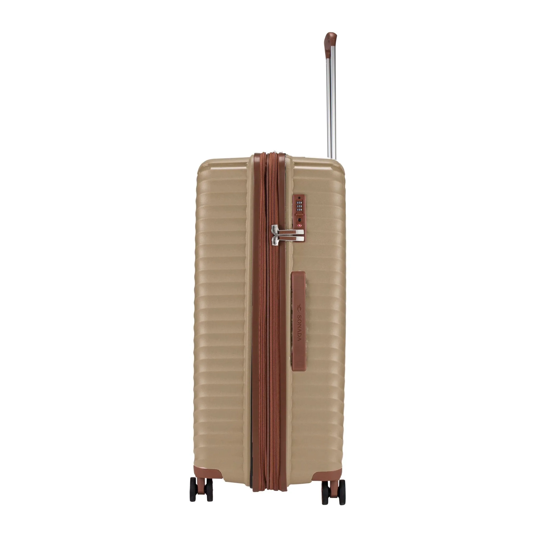 Turin Suitcase Set of 3   Beauty Case - Feather Grey