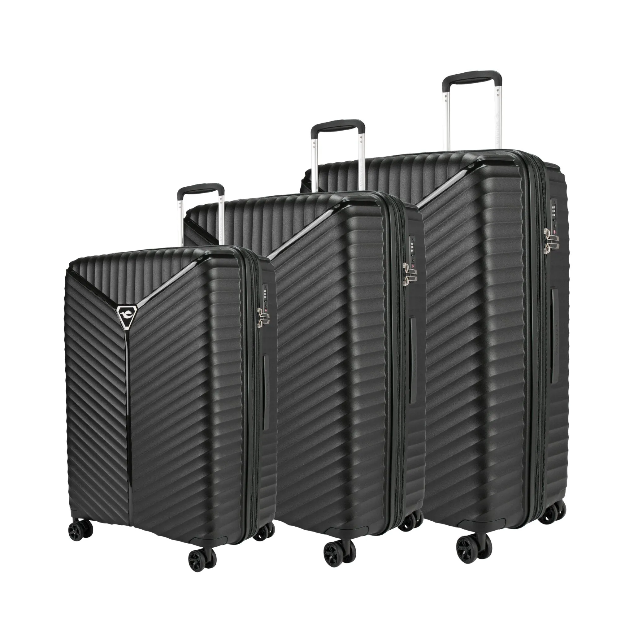 Turin Suitcase Set of 3   Beauty Case - Feather Grey