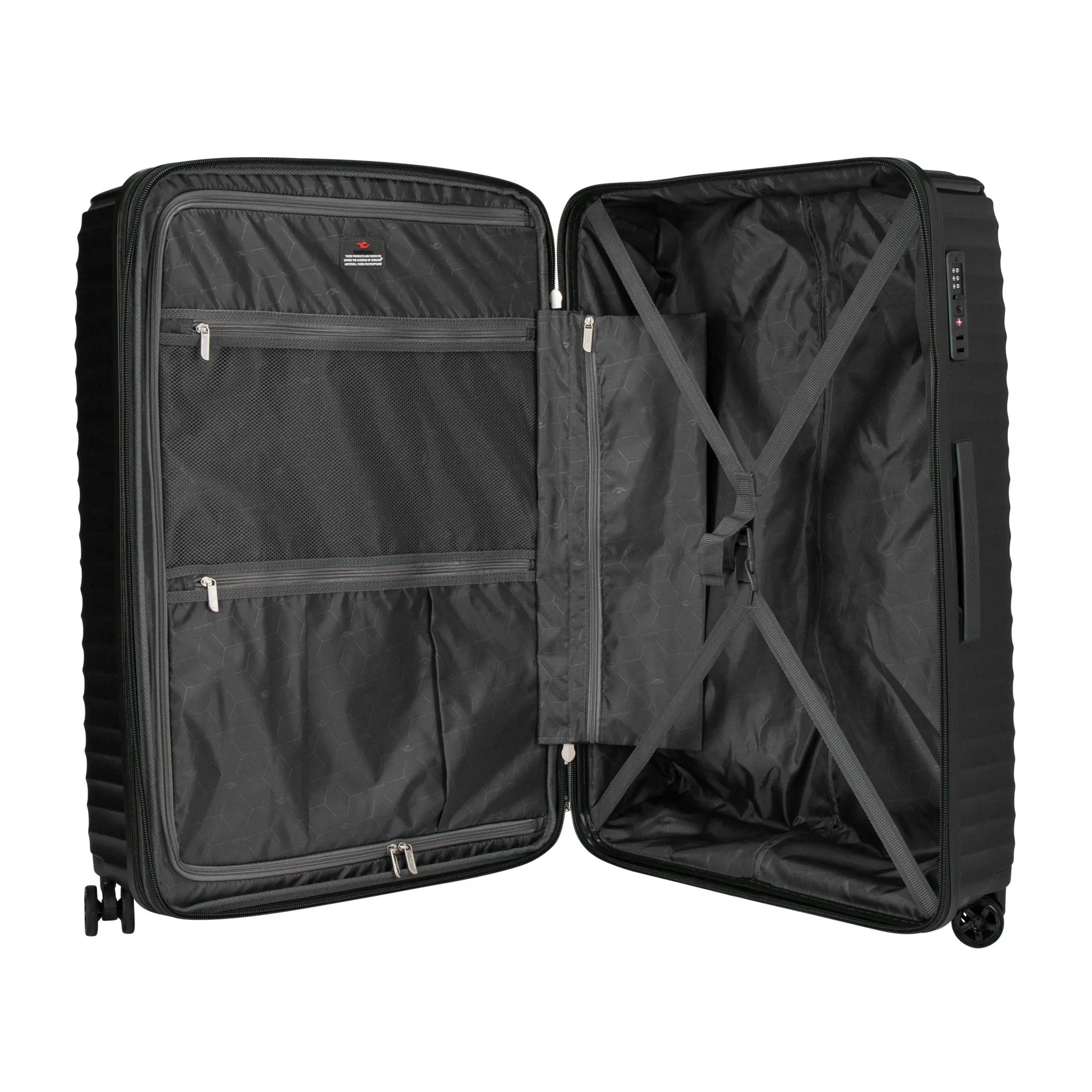 Turin Suitcase Set of 3   Beauty Case - Feather Grey