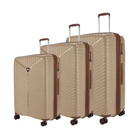 Turin Suitcase Set of 3   Beauty Case - Feather Grey