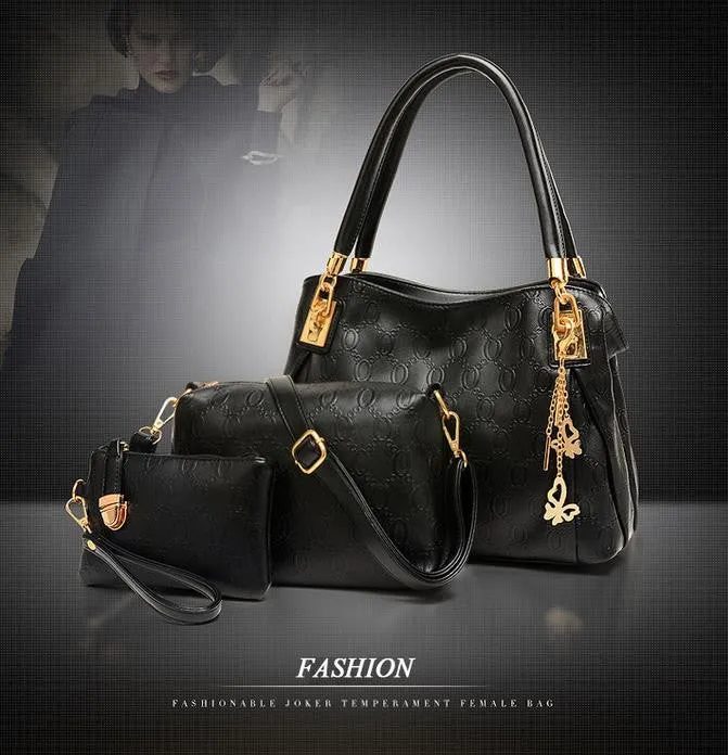 Women Bag Leather Handbags Messenger Composite Bags Ladies Designer Handbags Famous Brands Fashion Bag For Women 3pcs/set