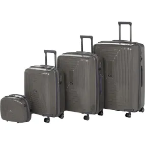 York Hardcase Luggage Set of 4 - Dark Grey