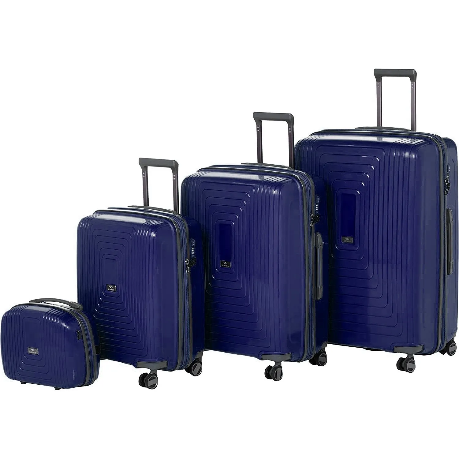 York Hardcase Luggage Set of 4 - Dark Grey