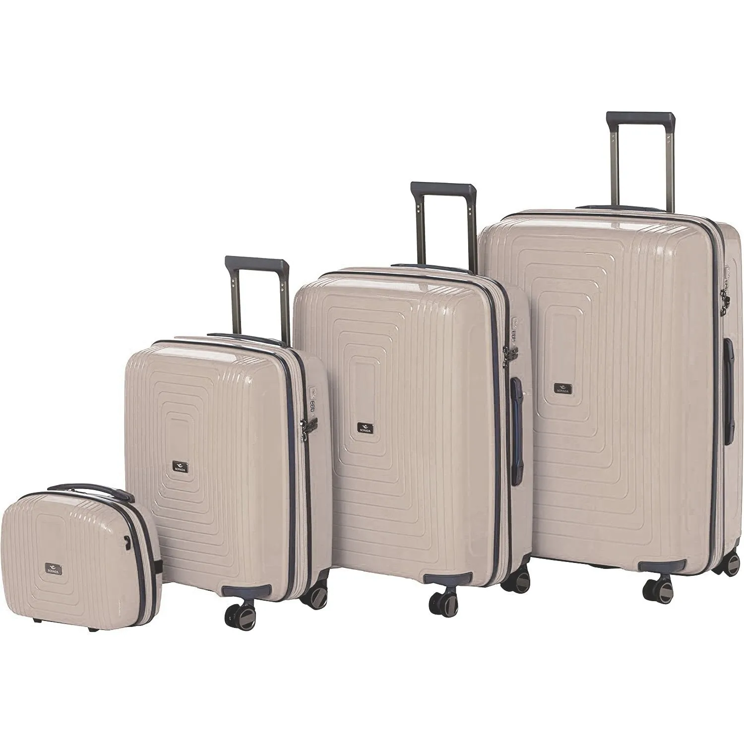 York Hardcase Luggage Set of 4 - Dark Grey