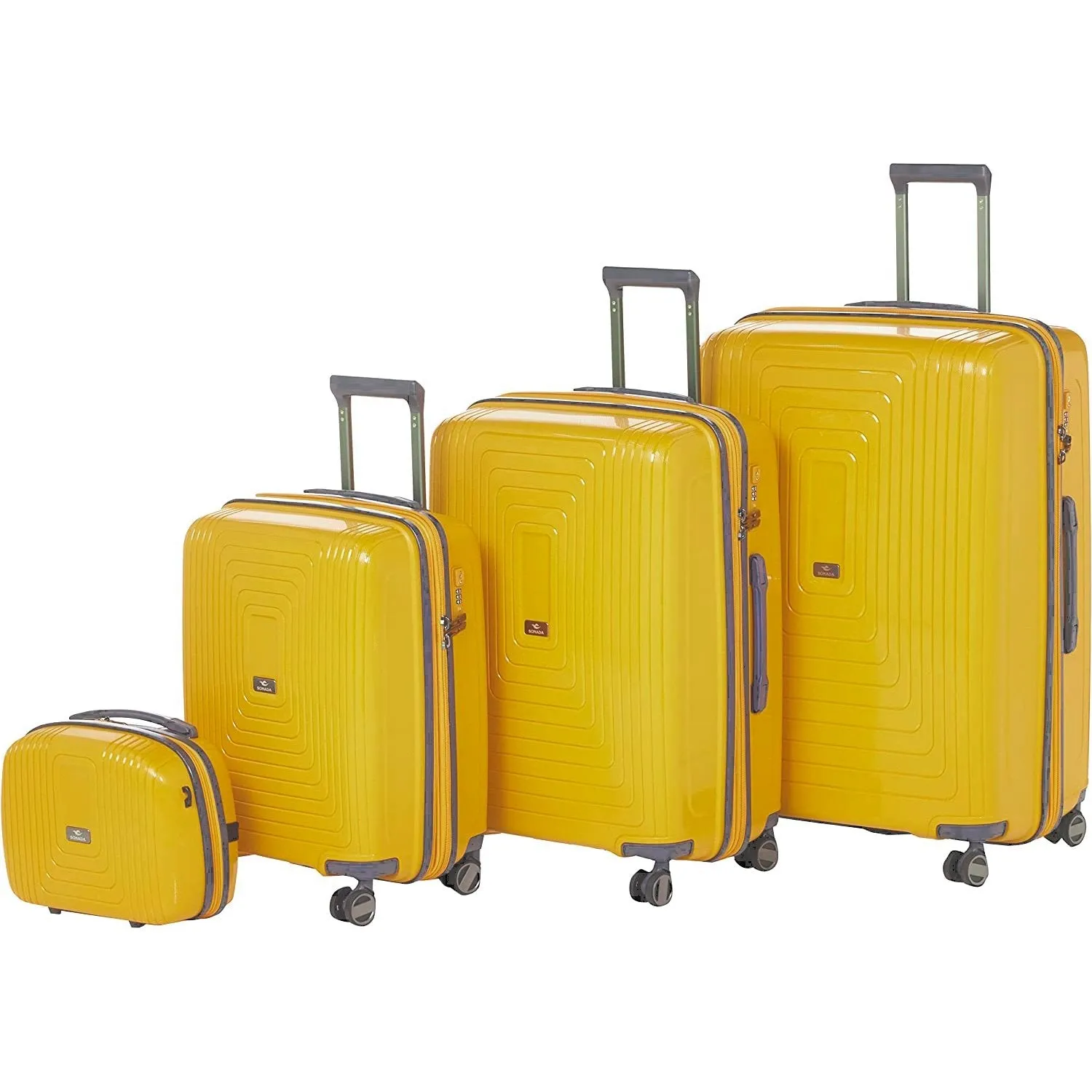 York Hardcase Luggage Set of 4 - Dark Grey